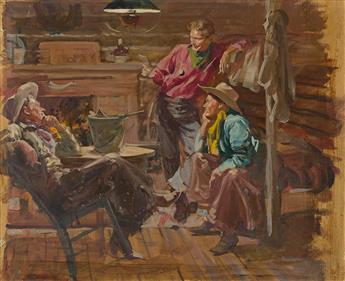 HAROLD ANDERSON (1894-1973) Cowboy lounge.